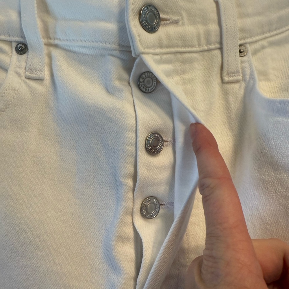NIB Frank & Eileen Italian vintage Monaghan White Jeans - Picture 8 of 13
